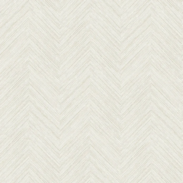 Chesapeake Caladesi Linen Chevron Wallpaper - Light Grey — Image 5
