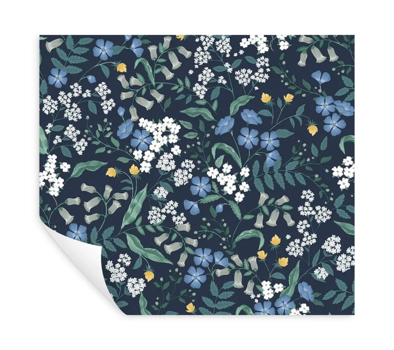 Rifle Paper Co. Sweetbrier Peel and Stick Wallpaper - Navy — Image 7