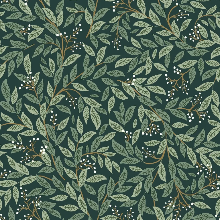 Rifle Paper Co. Willowberry Peel and Stick Wallpaper - Emerald — Ảnh 5