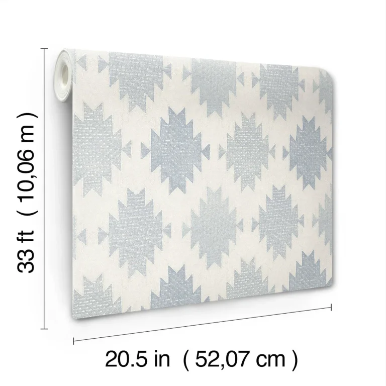 Chesapeake Stitched Heirloom Wallpaper - Indigo — Ảnh 7