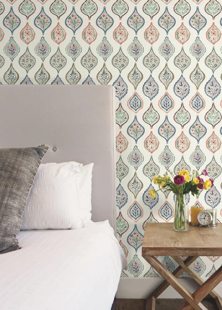 Marketplace Motif Wallpaper - Almond/Mint/Apricot — Ảnh 3
