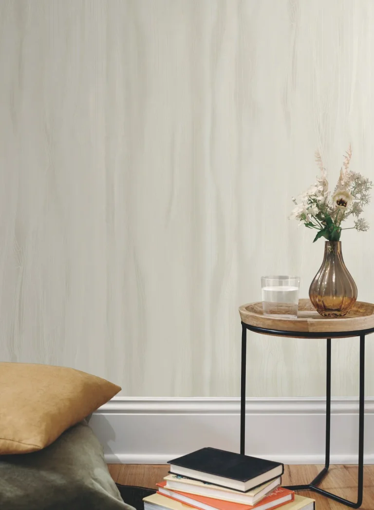 Candice Olson Fantasy Faux Bois Wallpaper - White/Pearl — Image 3