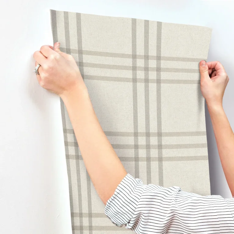 Chesapeake Fletcher Plaid Wallpaper - Grey — Ảnh 2