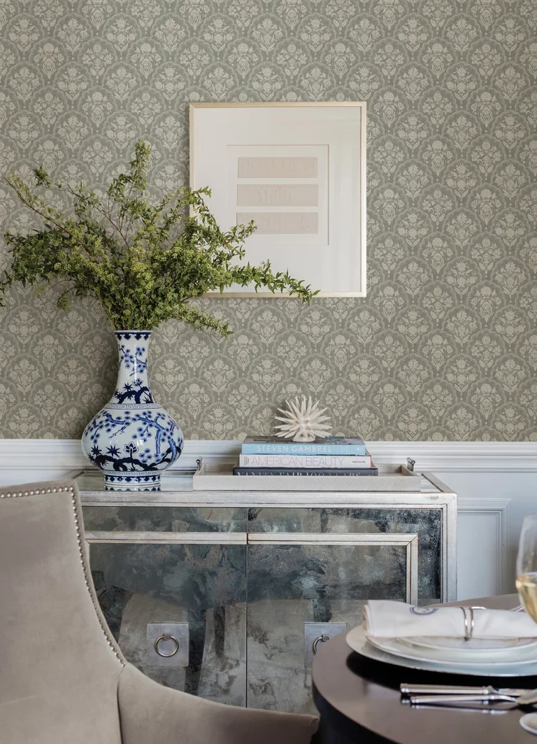 Frances Fishscale Wallpaper - Moss — Image 4