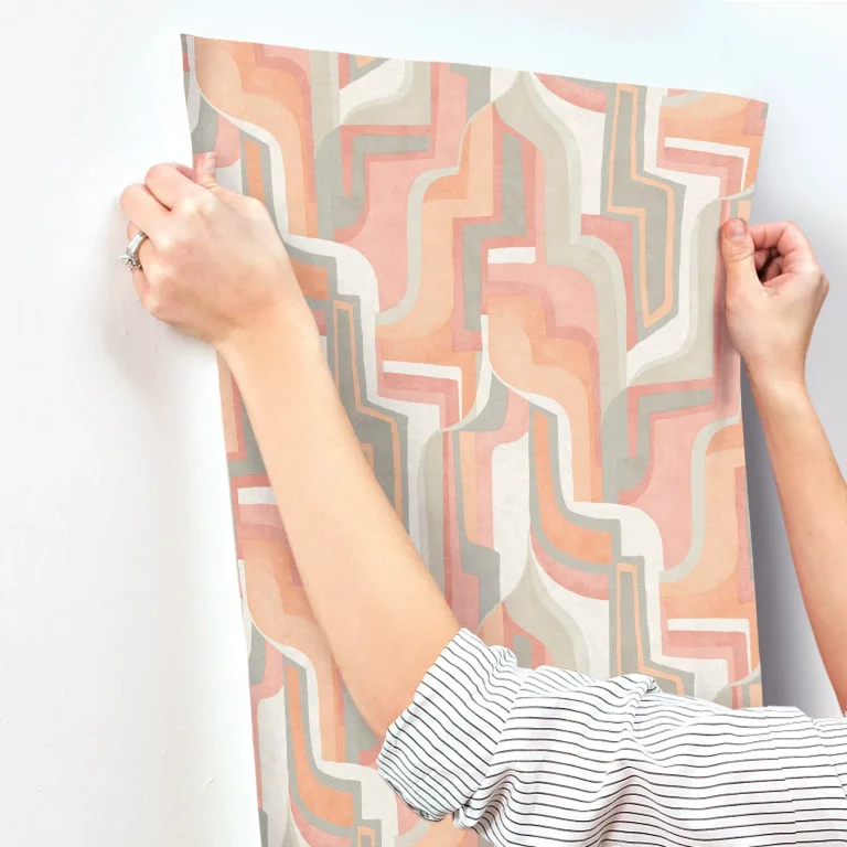 Tulum Surreal Shapes Wallpaper - Coral — Ảnh 3