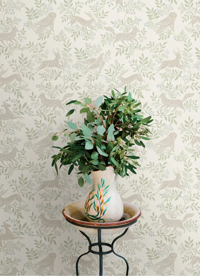 Chesapeake Revelry Forest Frolic Wallpaper - White — Image 3