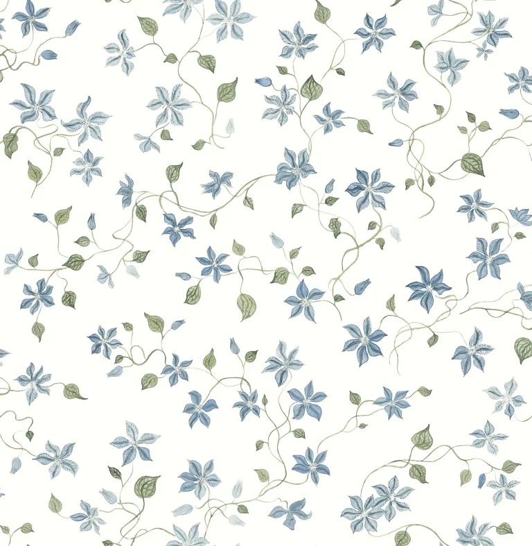 Betsy Floral Trail Wallpaper - Blue — Ảnh 3