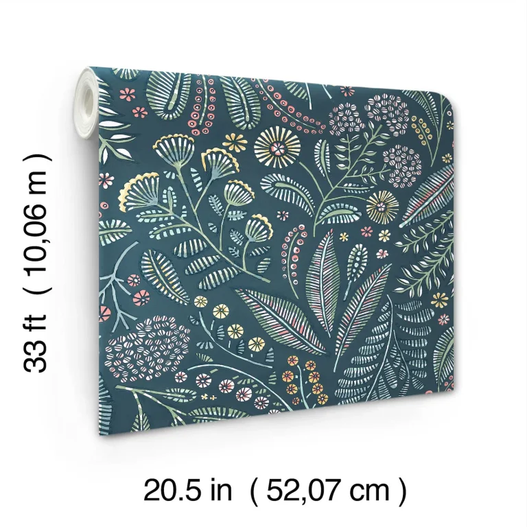 Briar Floral Wallpaper - Teal — Ảnh 4