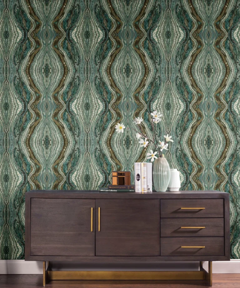 Kaleidoscope Peel and Stick Wallpaper - Teal — Ảnh 2