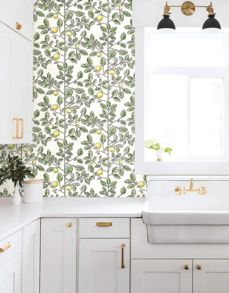 Limoncello Toile Wallpaper - Green — Ảnh 5