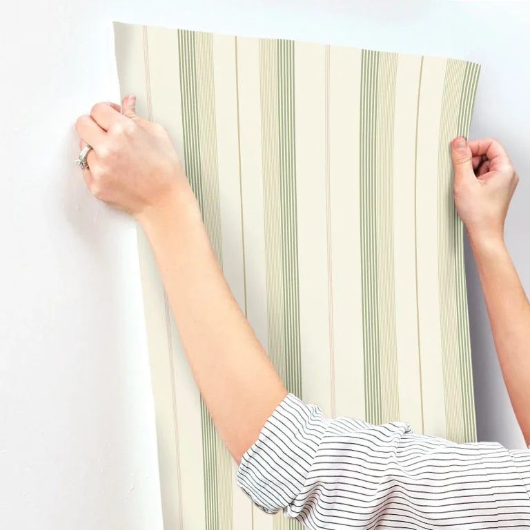 Herrgård Stripe Wallpaper - Green — Ảnh 4