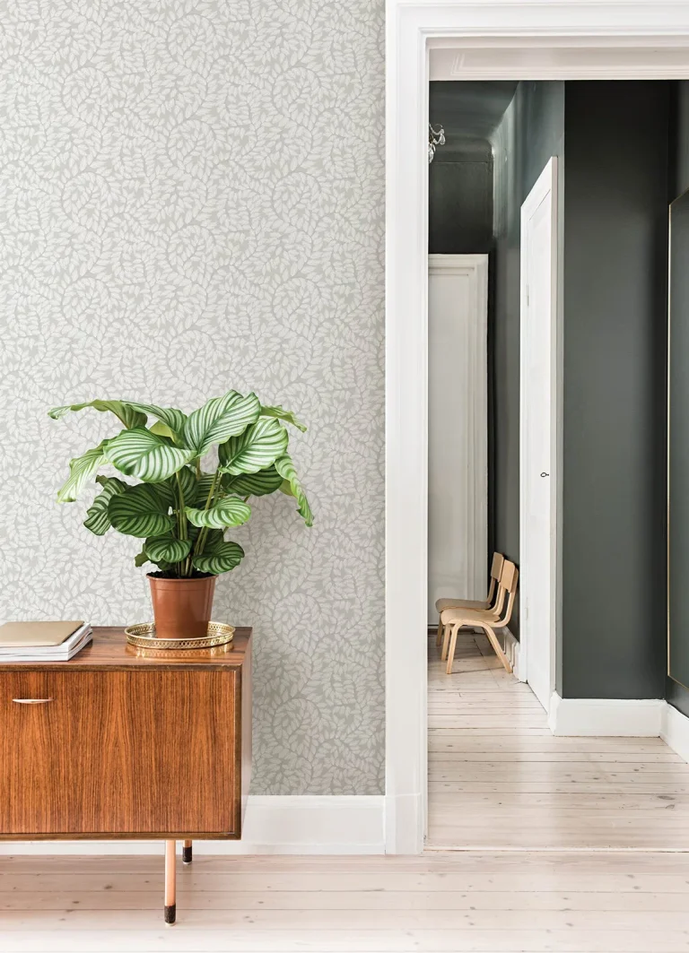 Lindlöv Leafy Vines Wallpaper - Grey — Ảnh 3