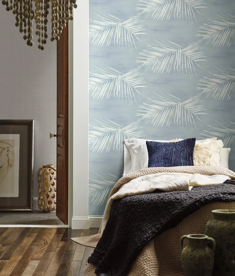 Endless Summer Peel and Stick Wallpaper - Blue/Gold — Image 6