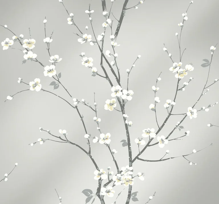 Monterey Floral Branch Wallpaper - Silver — Ảnh 4