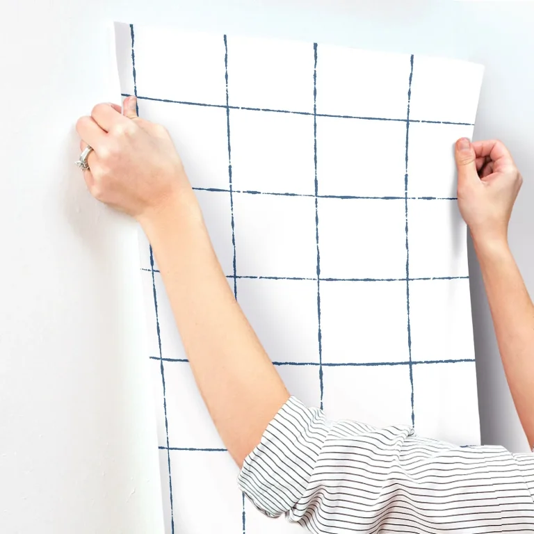 La Vitre Plaid Wallpaper - Ultramarine — Ảnh 7