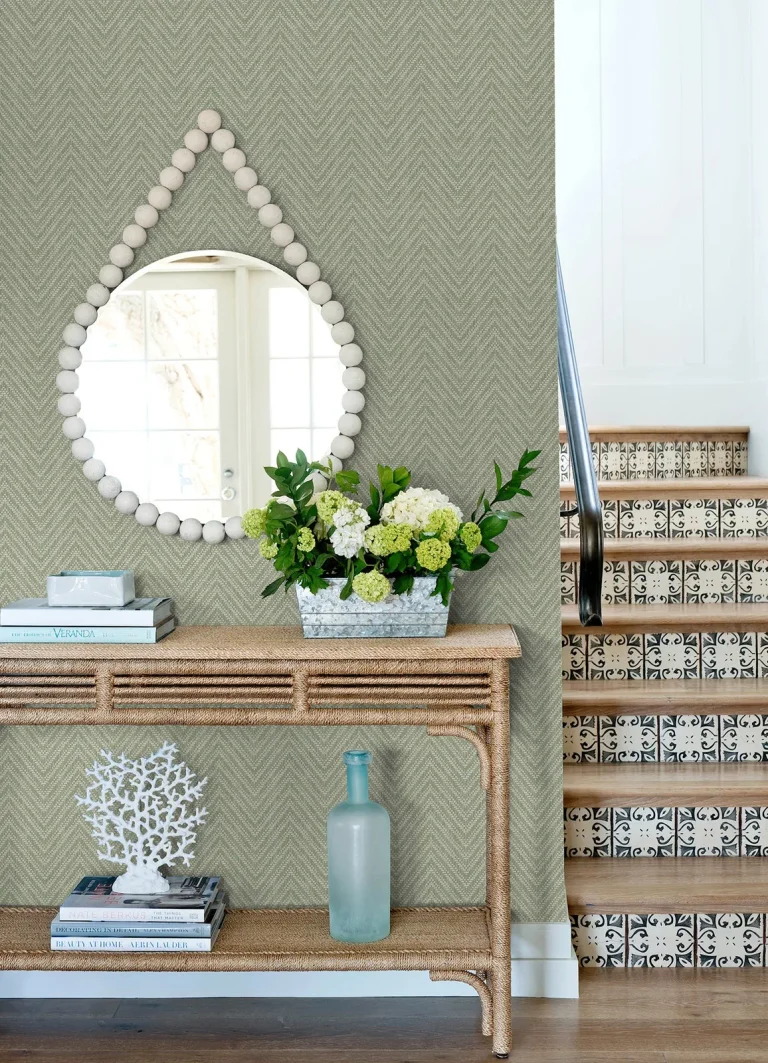 Glynn Chevron Wallpaper - Green — Ảnh 5