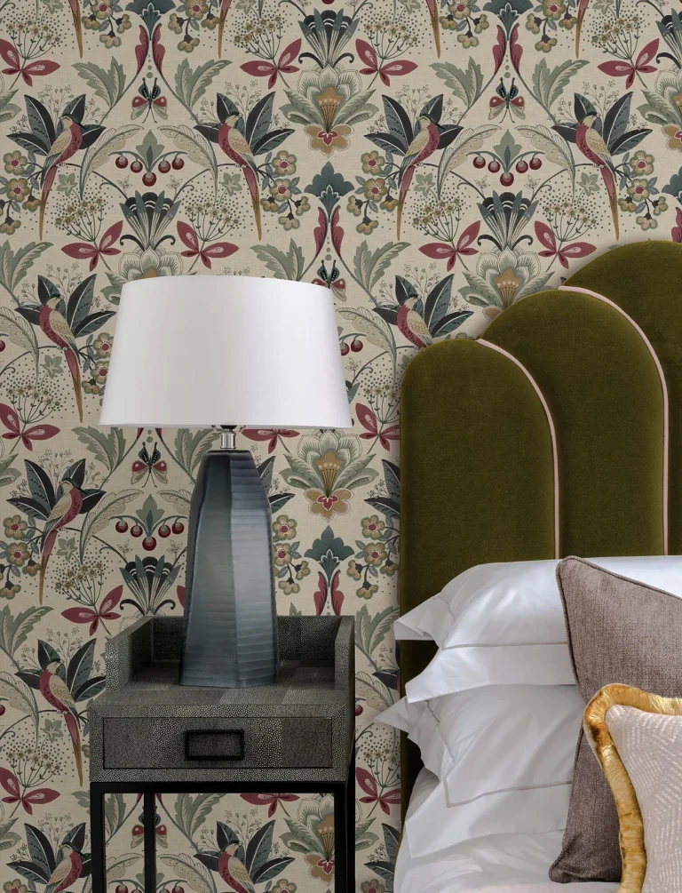 Bernadette Garden Wilderness Wallpaper - Merlot — Ảnh 2