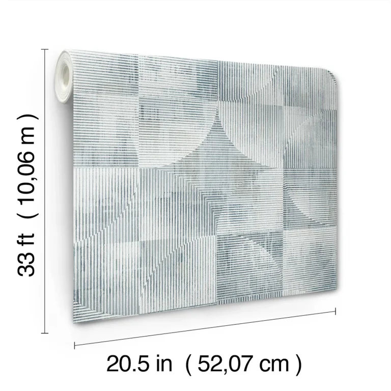 Woodbine Abstract Geometric Wallpaper - Slate — Ảnh 7