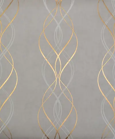 Aurora Wallpaper - Grey/Gold