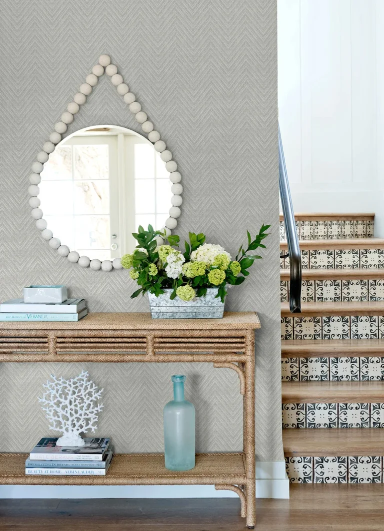 Glynn Chevron Wallpaper - Light Grey — Ảnh 6