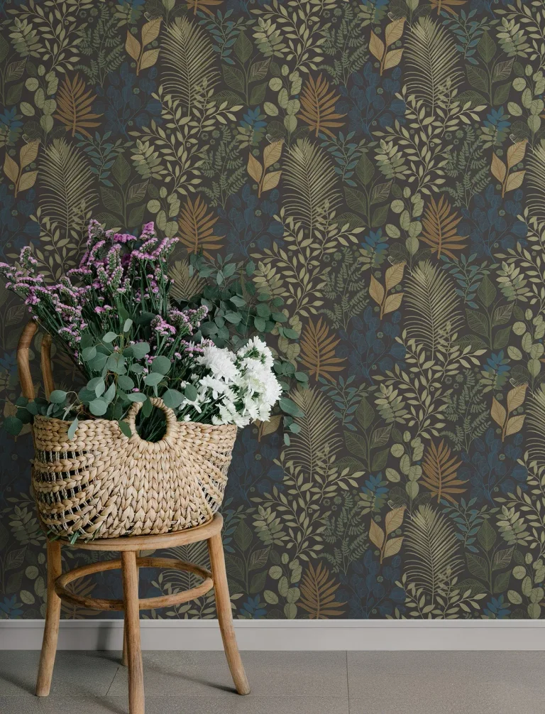 Ängslycka Forest Botanicals Wallpaper - Charcoal — Ảnh 5