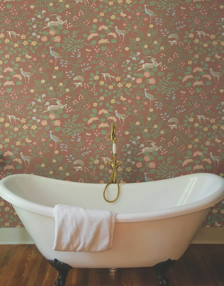 Erin & Ben Woodland Floral Peel and Stick Wallpaper - Rust — Ảnh 5