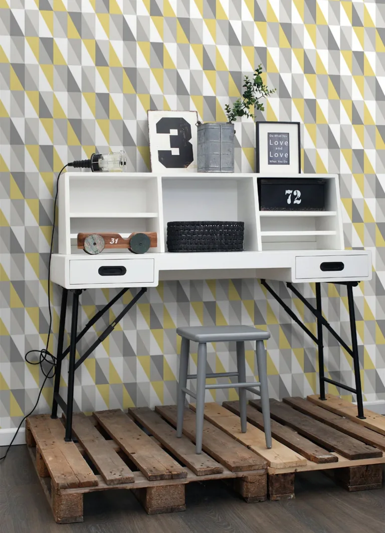 Chesapeake Inez Geometric Wallpaper - Mustard — Ảnh 8