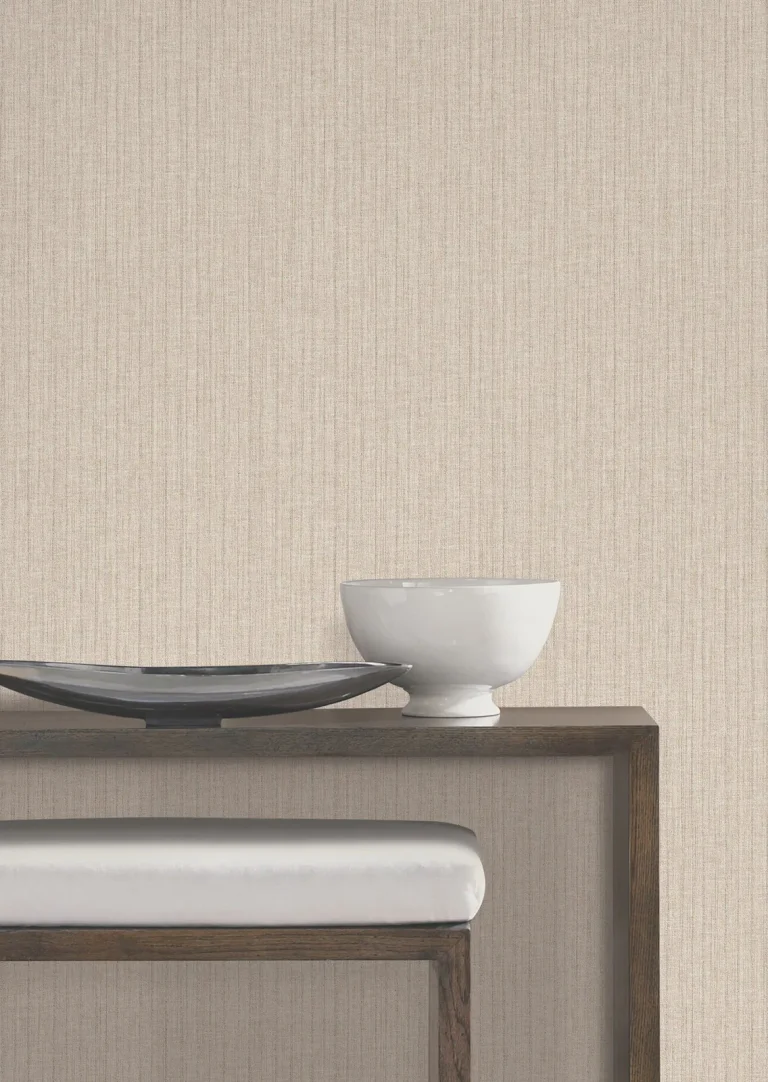 Silk Spun Tactile Stripe Wallpaper - Beige — Ảnh 4