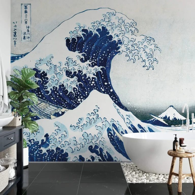 Hokusai - The Great Wave - Wall Mural 5445 - 8 Panel - 384cm x 260cm — Ảnh 2