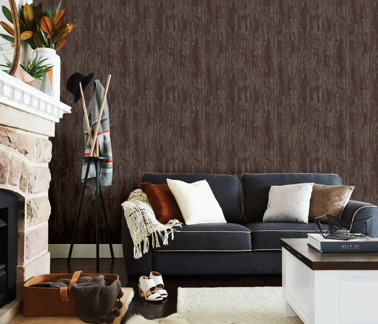 Chesapeake Whitman Weathered Wood Wallpaper - Red — Ảnh 2