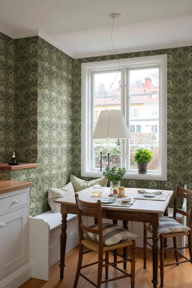 African Marigold Floral Wallpaper - Sea Green — Ảnh 4