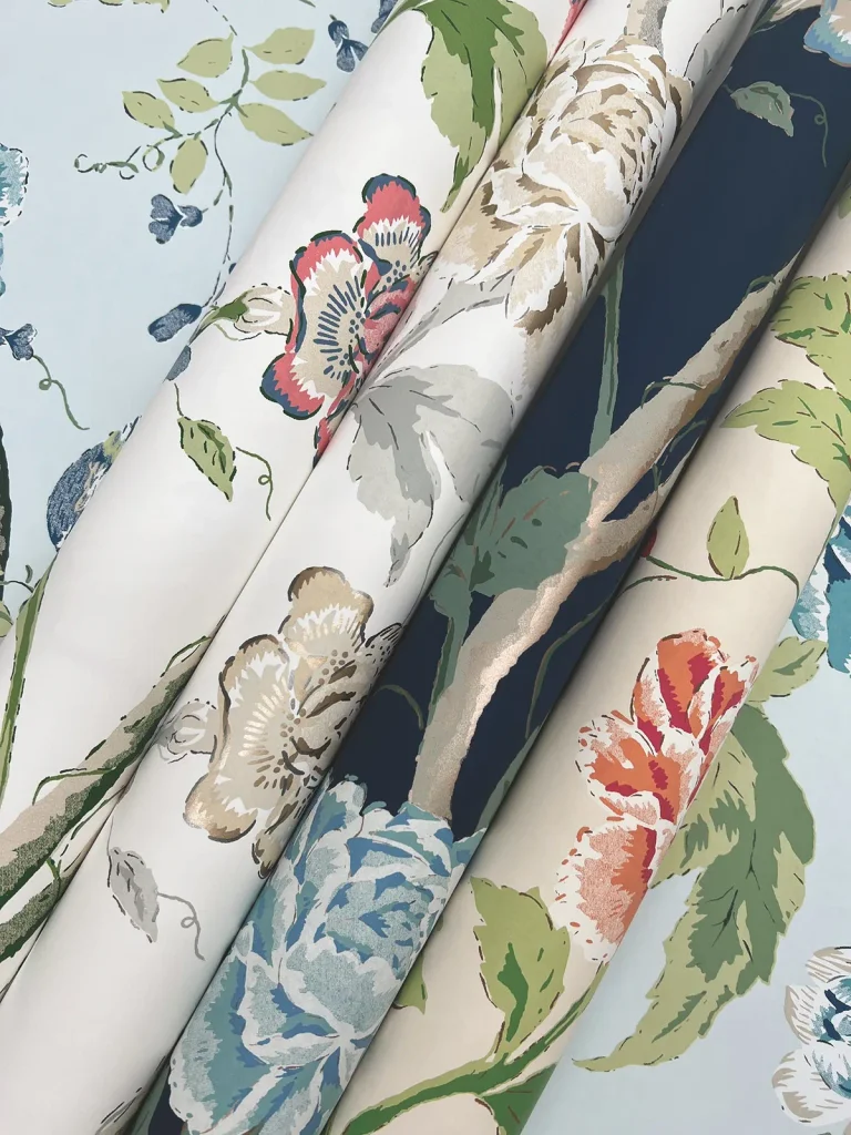 Teahouse Floral Wallpaper - Navy — Ảnh 3