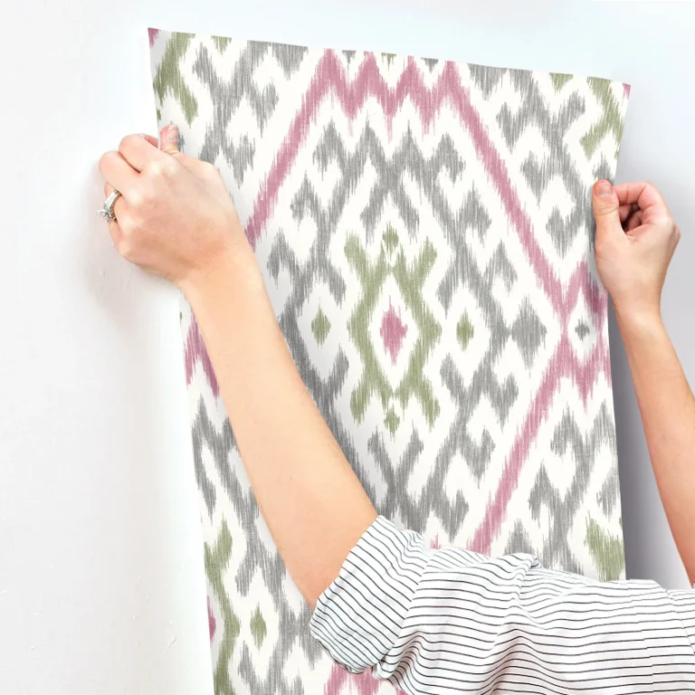 Solola Ikat Wallpaper - Fuchsia — Ảnh 4