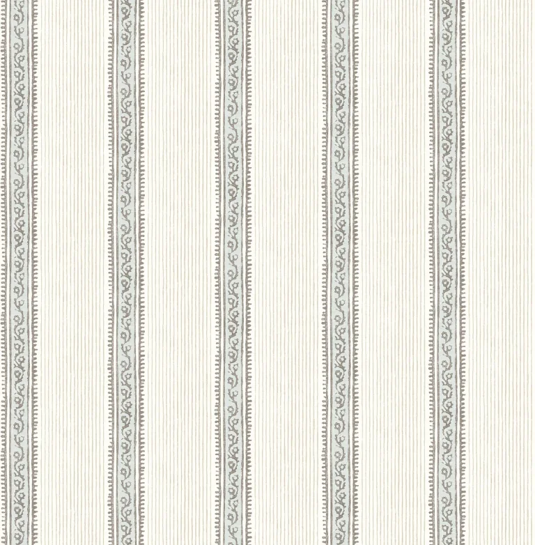 Chesapeake Mandevilla Vine Stripe Wallpaper - Aqua — Ảnh 2