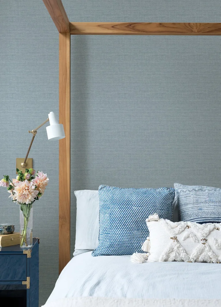 Agave Faux Grasscloth Wallpaper - Slate — Ảnh 2