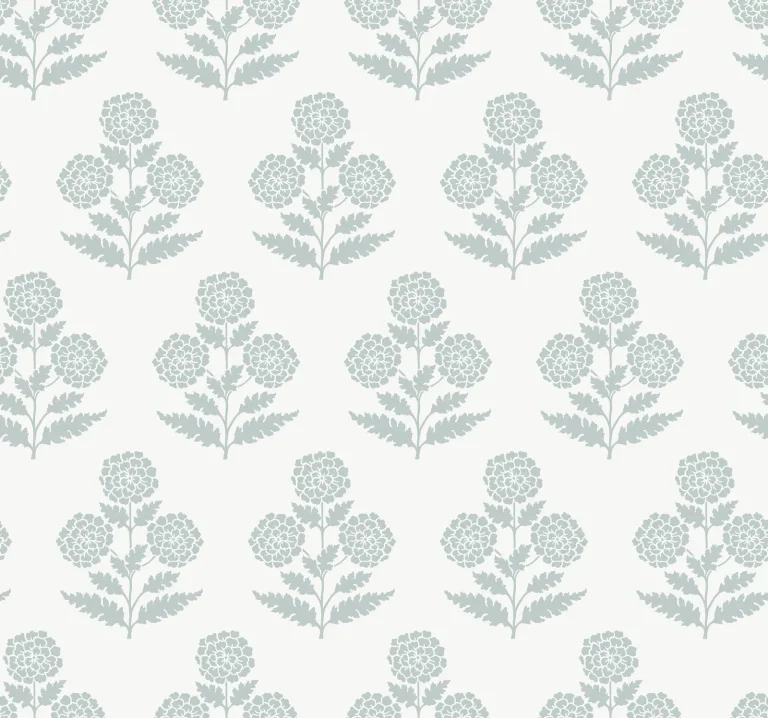 Souci Marigolds Wallpaper - Light Blue — Ảnh 2