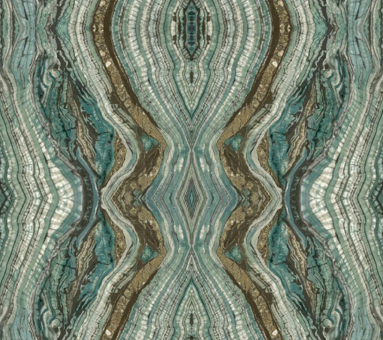 Kaleidoscope Peel and Stick Wallpaper - Teal — Ảnh 5