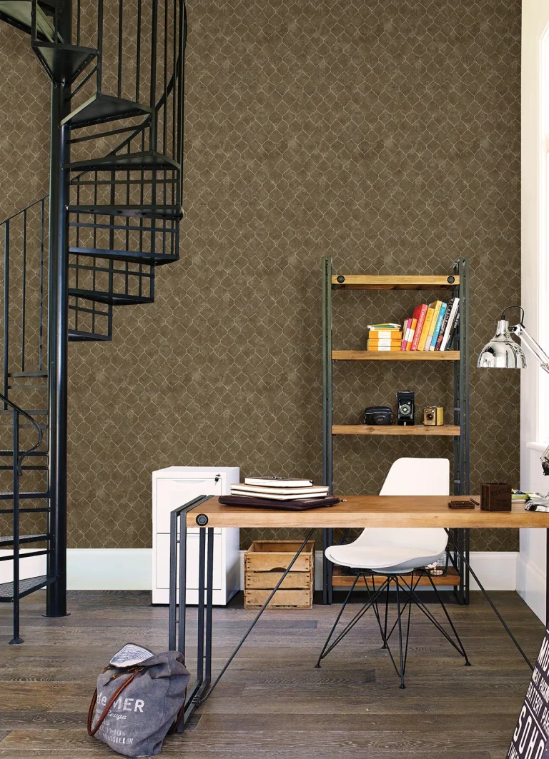 Rauta Hexagon Tile Wallpaper - Brass — Ảnh 3