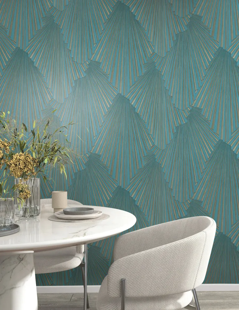 Lumiere Deco Geo Wallpaper - Teal — Ảnh 5
