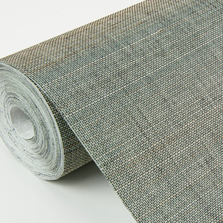 Mai Abaca Grasscloth Wallpaper - Teal — Ảnh 4
