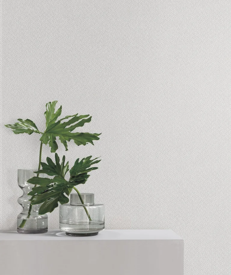 Tisket A Tasket Basketweave Wallpaper - Light Grey — Image 3