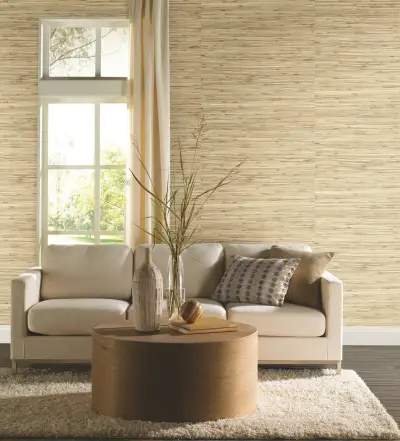 River Grass Wallpaper - Wheat Beige/Taupe
