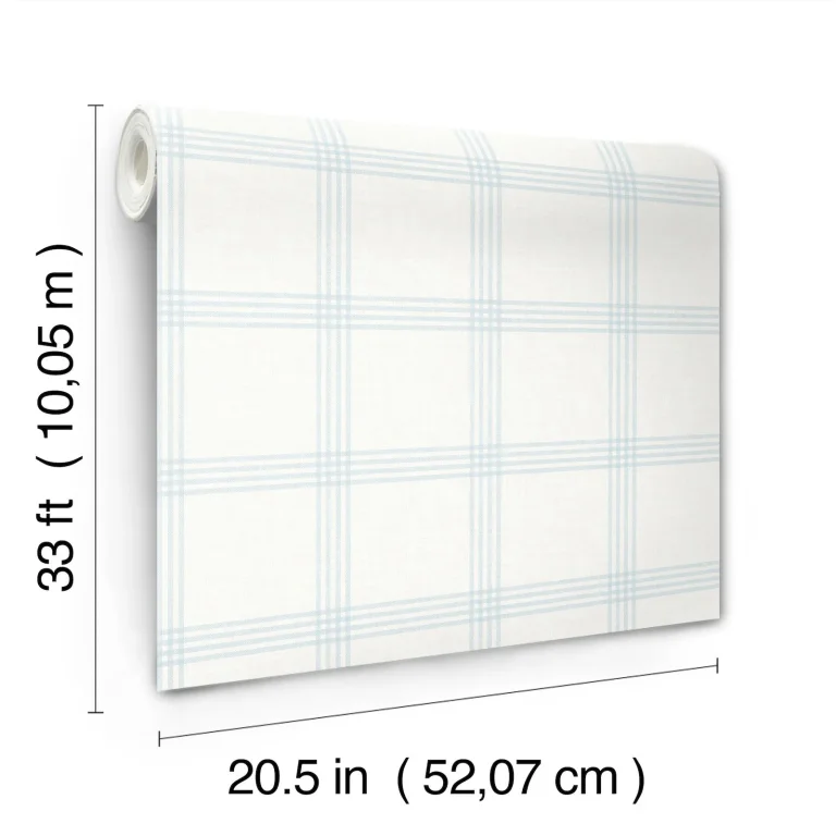 Chesapeake Twain Plaid Wallpaper - Baby Blue — Ảnh 3