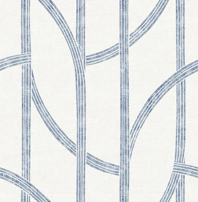 Harlow Curved Contours Wallpaper - Indigo — Ảnh 3