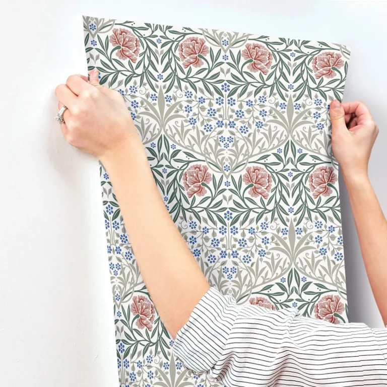Oxford Union Floral Vines Wallpaper - Pink — Ảnh 3
