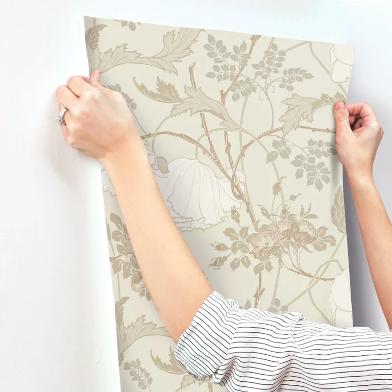 Magnolia Home Gwendolyn Wallpaper - Neutral/Coral — Image 3