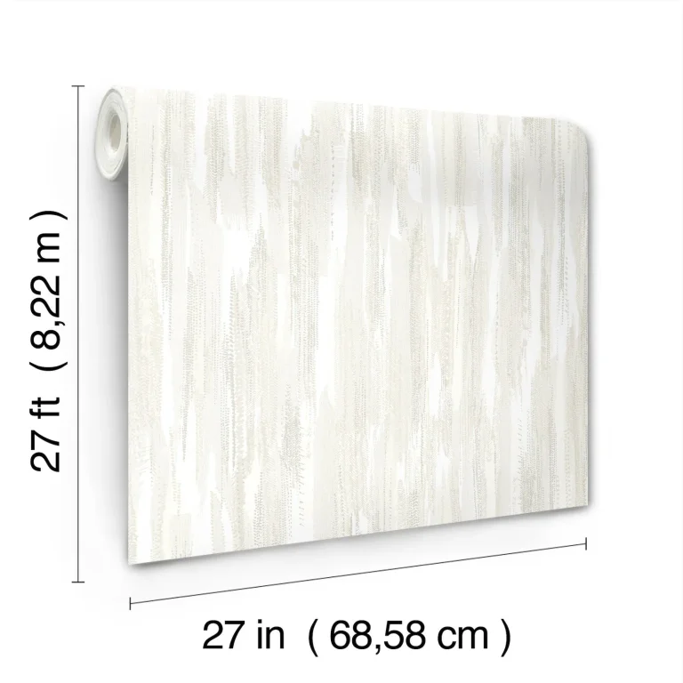 Ronald Redding Tribeca Texture Stripe Wallpaper - White — Ảnh 5