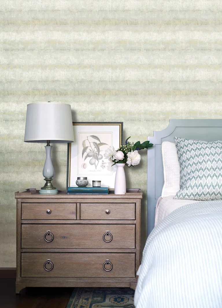 Morningtide Textured Stripe Wallpaper - Seafoam — Ảnh 2