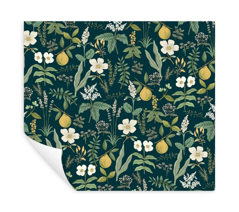 Rifle Paper Co. Herb Garden Botanical Peel and Stick Wallpaper - Navy — Ảnh 2