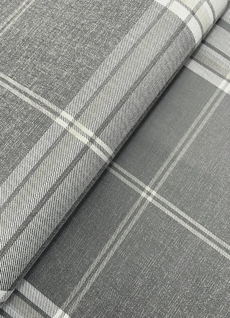 Westley Plaid Wallpaper - Grey — Ảnh 3